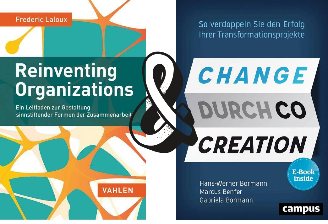 Buchcover der Bücher Reinventing Organizations und Change durch Co Creation